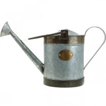 tételeket Retro dizájnú dekoratív fém öntözőkanna, vintage függő virágcserép 58x23x32cm, nosztalgikus virágvödör