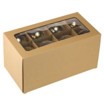 tételeket Üveg karácsonyi gömbdíszek, irizáló, átlátszó, 7,5 cm, 12 darab