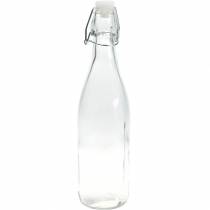 Dekoratív flakon, felhajtható üveg, tölthető üvegváza, gyertyatartó