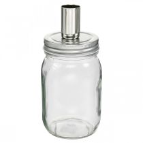 tételeket Dekoratív üveg gyertyatartóval gyertya dekoráció Ø8cm H17,5cm 4 db