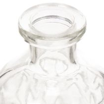 tételeket Üvegpalack rombusz mintával, díszes palack, váza, kicsi, 13 cm, 6 darab