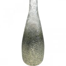 tételeket Kéttónusú üvegváza, asztaldísz valódi üvegtiszta, ezüst H40cm