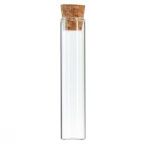 tételeket Kémcső dekoratív üvegcsövek parafa mini vázák H13cm 24db