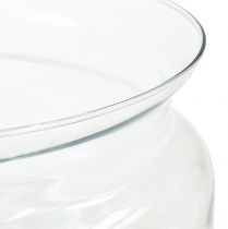 tételeket Üvegtál lebegő tál dísztál üveg Ø24cm M10cm
