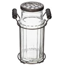 tételeket Üvegpalack fémkosárban, ideális dekoráció a nappaliban, 20 cm