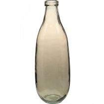 Üvegváza barna nagy padlóváza vagy asztaldísz üveg Ø15cm H40cm