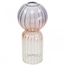 tételeket Üvegváza Deco Váza Kék Barna Clear Mini Váza Ø8cm H17cm