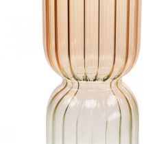Üvegváza Dekoratív Váza Barna Átlátszó Mini Váza Ø5cm H18cm