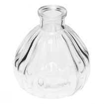 Üvegvázák mini vázák üveghagymás átlátszó 8,5x9,5cm 6db