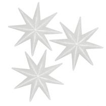 Csillogó csillag fehér 10cm 12db