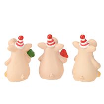 tételeket Lucky Pig Dekoratív Malac Szerencsemedve Medálokkal 5cm 6db