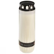 tételeket Sírgyertya fehér fedele fekete égési idő 7 nap H24cm