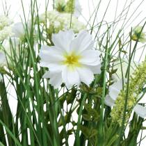 tételeket Dekoratív fű Cosmea virágokkal egy tálban H45cm