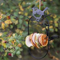 tételeket Függő dekoráció fém dekoráció madarak fekete etetőállomás 18×22,5cm 3 darab