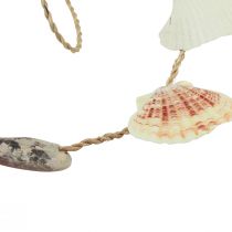 tételeket Függesztett dekoráció tengeri kagyló dekoráció natúr 110cm Ø5-10cm