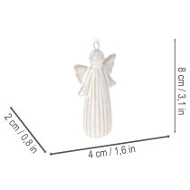 tételeket Angyal medál dekoratív figura karácsonyfára akasztáshoz 8cm 4db