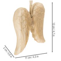 tételeket Fából készült angyalszárny medál akasztáshoz 12cm