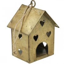 tételeket Karácsonyi fogas fém ház vintage gold H9,5cm 3db