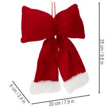 tételeket Dekoratív flanel masni plüss szegéllyel, akasztáshoz, 25 cm