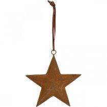 Karácsonyi medál csillag fém csillag rozsda megjelenés H13,5cm