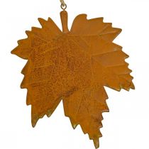 Őszi dekorációs levelek fém rozsda megjelenés juharlevél 6 db