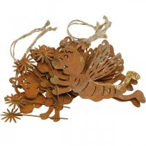 tételeket Bee akasztani rozsda deco fém nyári dekoráció 12cm 6db