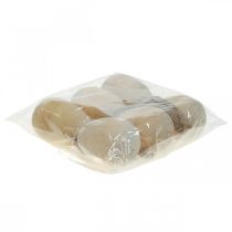 tételeket Fából készült tojások dekoratív tojások lógó természetes húsvéti tojások húsvéti dekoráció H8cm 6 db