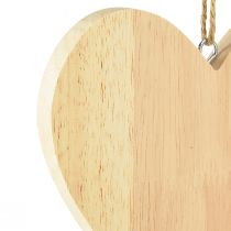 tételeket Fából készült szívek akasztáshoz Dekoratív szívek kézműves munkákhoz 15x15cm 4db