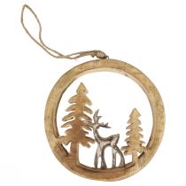 tételeket Függesztett dekorációs ablak Karácsonyi dekoráció rénszarvasfa dekoráció 19,5cm