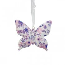 Deco pillangók fém deko fogas lila 12×10cm 3db