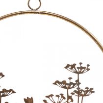 tételeket Fali dekoráció virágok fém dekoráció akasztható arany antik Ø38cm