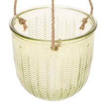 tételeket Függő üvegcserép, dekoratív üvegcserép, retró stílusú, zöld/barna, 14,5 cm, 2 darab