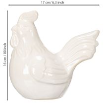 tételeket Csirkefigura, fényes mázzal, modern lakberendezésbe, 17 cm, 2 darab