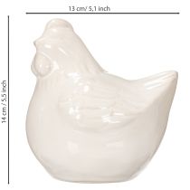 tételeket Csirkefigura, fényes mázzal, modern lakberendezésbe, 17 cm, 2 darab
