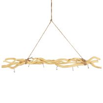 tételeket Bohém stílusú, fából készült köteges kampósínes fali dekoráció sokoldalú felhasználásra