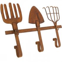 tételeket Hook bar kerti szerszámok, kerti dekoráció, gereblye ásó gereblye, szekrény fém patinából L33,5cm