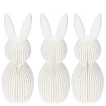 tételeket Dekoratív, hajtogatott nyúlfigura modern belsőépítészetbe, nappaliba vagy irodába, 13 cm, 3 darab