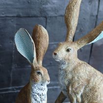 tételeket Dekoratív nyúlfigura stílusos tavaszi és húsvéti dekorációkhoz, 43 cm