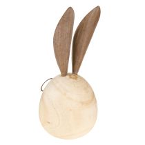 tételeket Dekoratív nyúl fából és fémből, humoros mintával, barátságos, figyelemfelkeltő, 19 cm, 2 darab