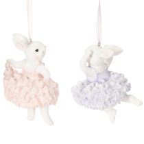 tételeket Balerina nyuszi medálok, húsvéti ágak vagy karácsonyfa díszítésére, 12 cm, 2 darab