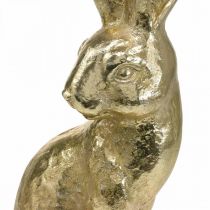 Dekorációs nyuszi nagy húsvéti nyuszi ülő arany 22×17×51,5 cm