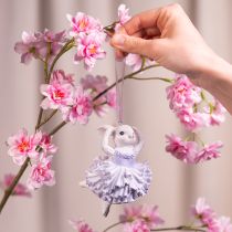 tételeket Balerina nyuszi medálok, húsvéti ágak vagy karácsonyfa díszítésére, 12 cm, 2 darab