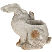 tételeket Nyúl dekoratív beton virágcserép antik szürke 33,5x17x29,5cm