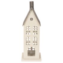 tételeket Dekoratív fémház ablakokkal és kandallóval, 28 cm