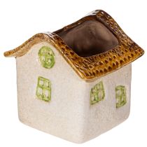 tételeket Kerámia virágház, rusztikus stílusú, otthonos hangulatért, 11 cm