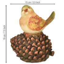 tételeket Őszi dekoráció madárdísz kúp madárfigura ősz H19cm