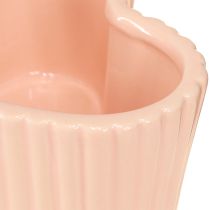 tételeket Szív kerámia dekoráció fényes narancssárga 11×10×6 cm 6 db