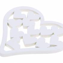 Szórható dekorációs szív fehér 5cm 40db