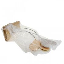 tételeket Asztali dekor szívek esküvői, szív dekoráció fém bézs/narancs/sárga H40cm 3db