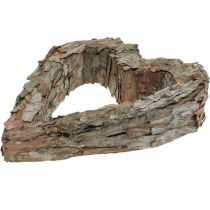 tételeket Dekoratív szív, nyitott fenyőkéreg, őszi dekoráció, sírdísz, asztaldísz, növénygarnitúra 30×24cm